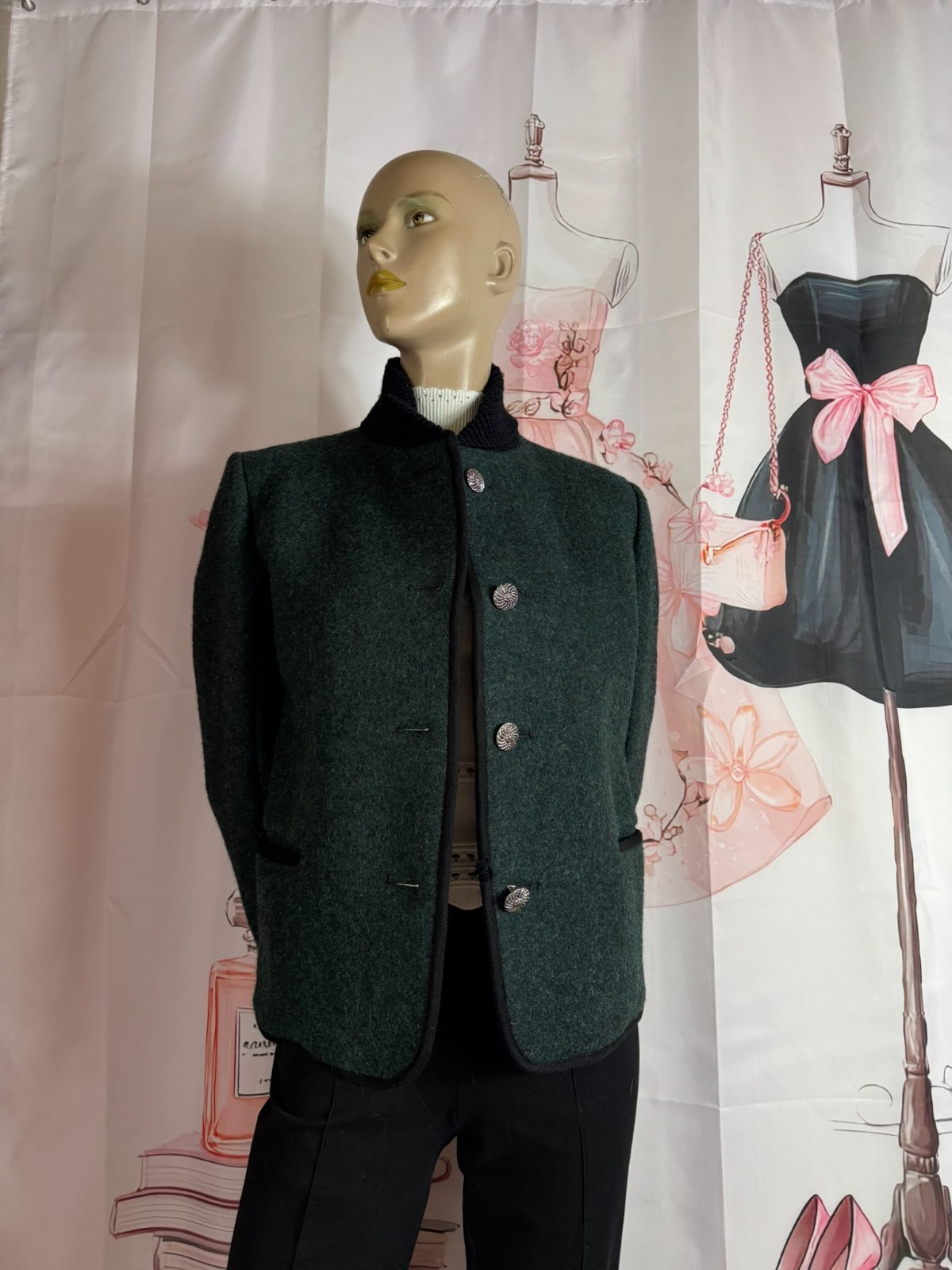 Walkloden jacket virgin wool costume jacket handmade unisex size 38/40 S/M