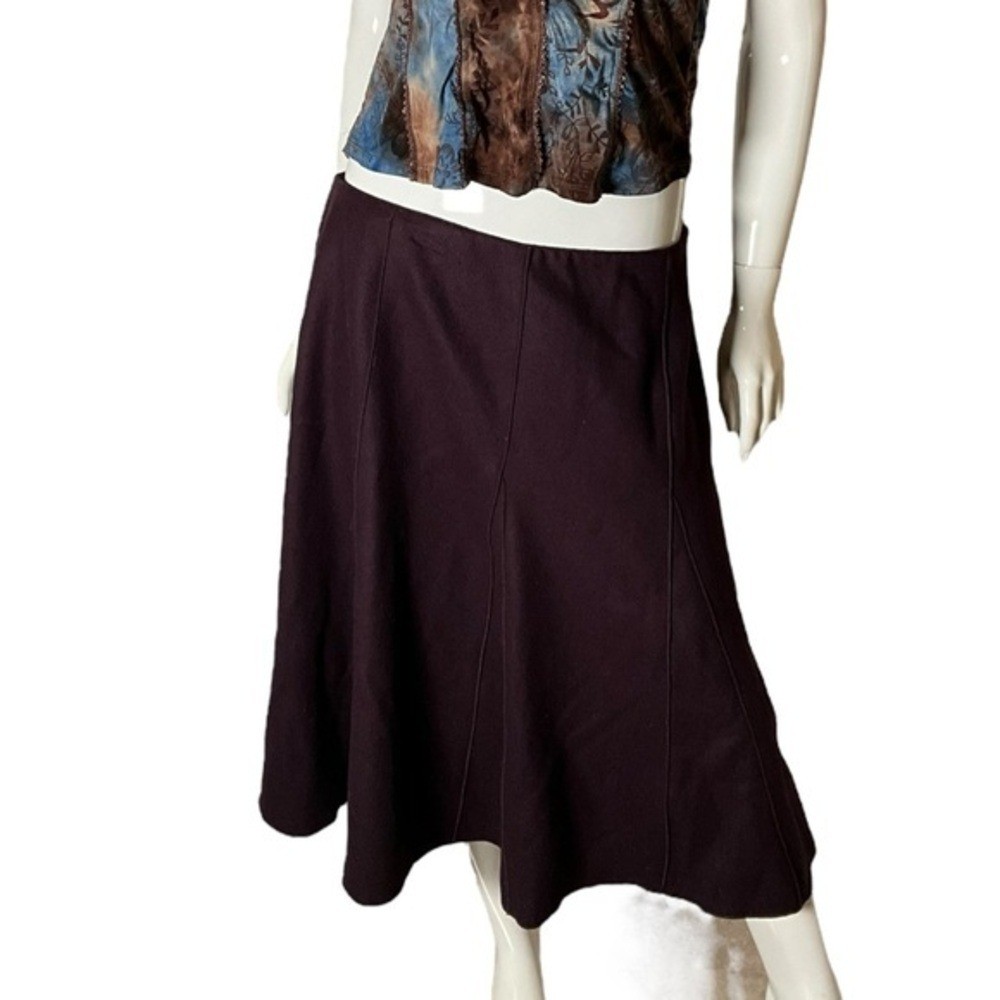 Vintage Harve Bernard skirt brown wool blend knee length 10 academia preppy
