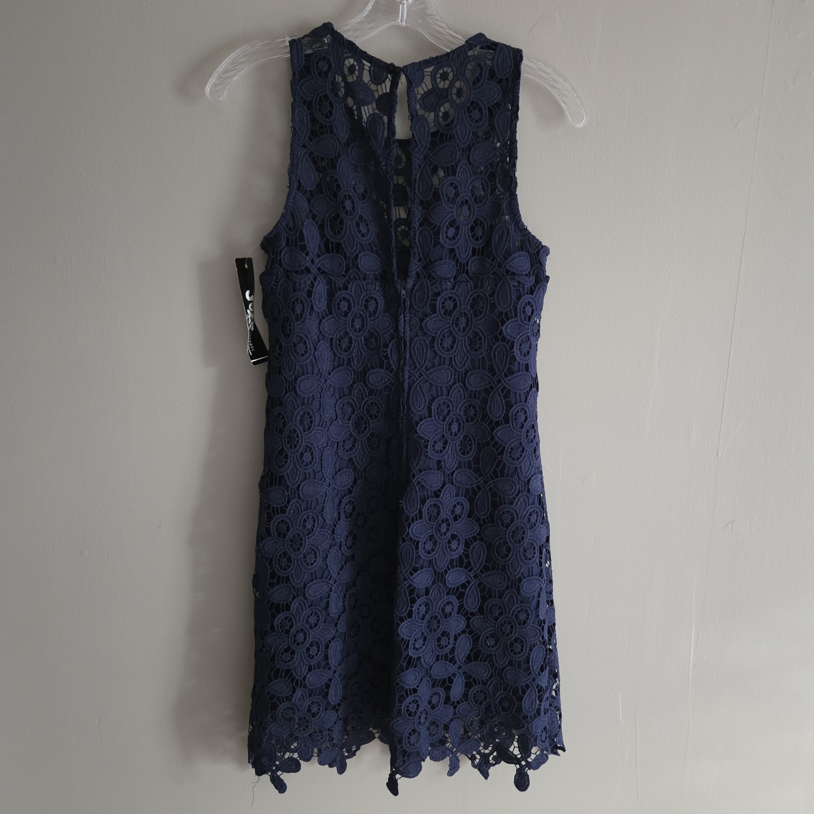 NWT Vtg Jump Apparel by Wendy Chaitin Navy Lace Dress USA 5/6 Floral Evening