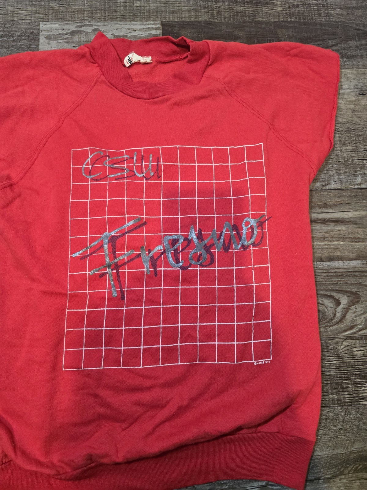 Vintage Fresno CSU Red Muscle T-shirt Medium #138