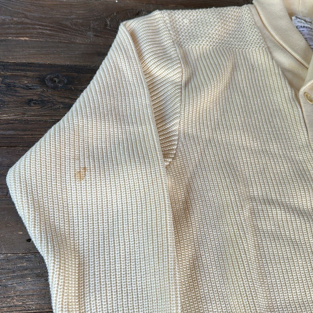 Vintage Neiman Marcus Carin French shawl collar fisherman’s wool sweater L/XL