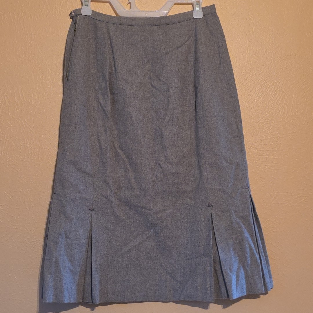 Vintage Evan Picone Grey Skirt Women’s 28-29″ Waist S/M New York Tailored 1980s