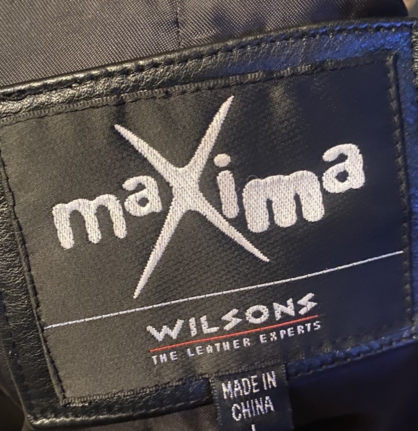 Vtg Wilson’s Leather Maxima Women’s L Black Matrix Long Leather Coat 59” Long 👀