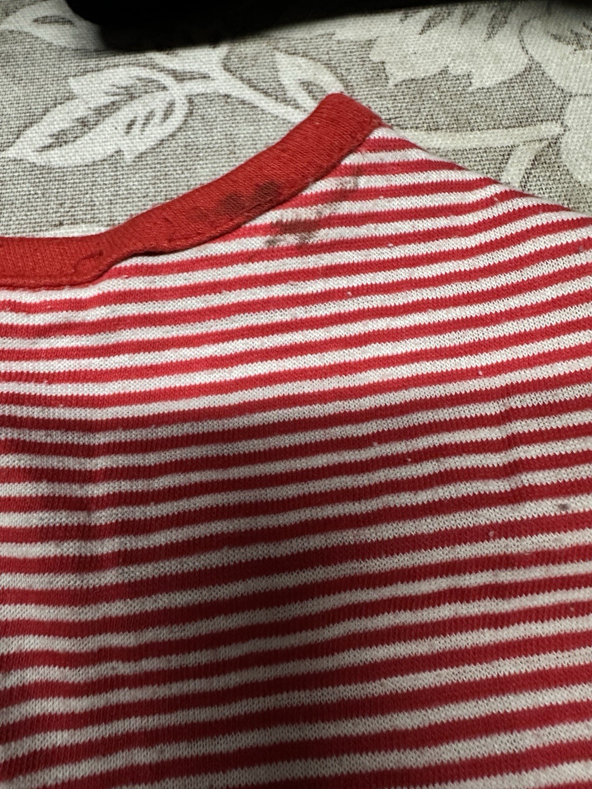 Vintage 1970s Red Stripped Gym Romper Devil High School One Piece Zip Front Dart