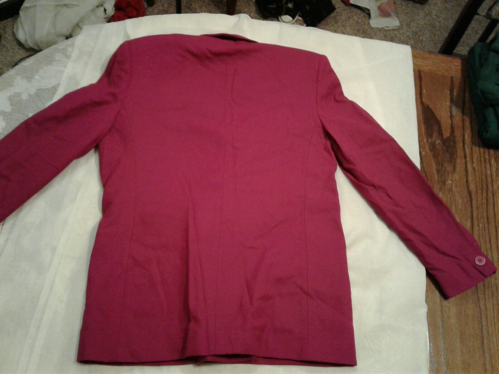 Vintage Jones New York Purple Fuschia 2pc Suit Blazer Skirt Size 6 (cb12)