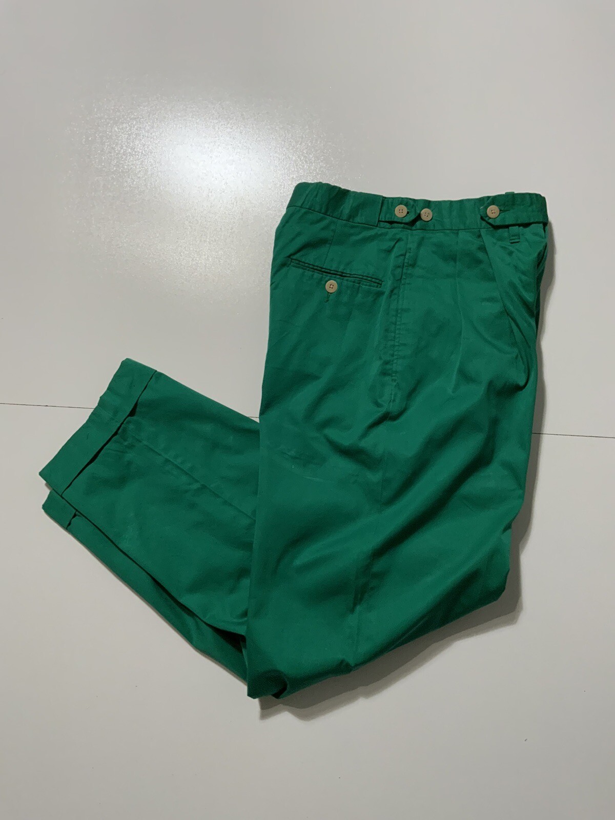 Vintage Kenneth Gordon New Orleans Green Pleated High Waist Pants Sz. 4