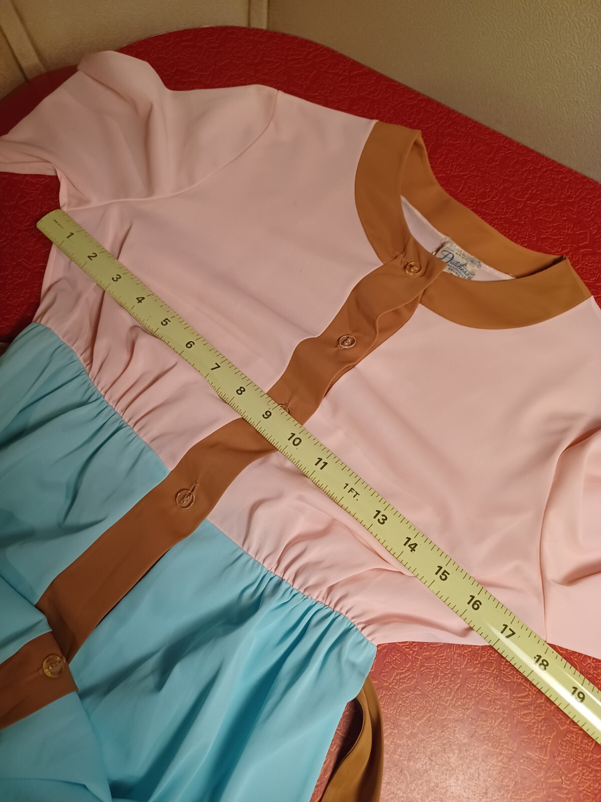 True Vintage Mid-century 1960s Dutchess Color Block Nylon Robe Mod MCM Groovy M