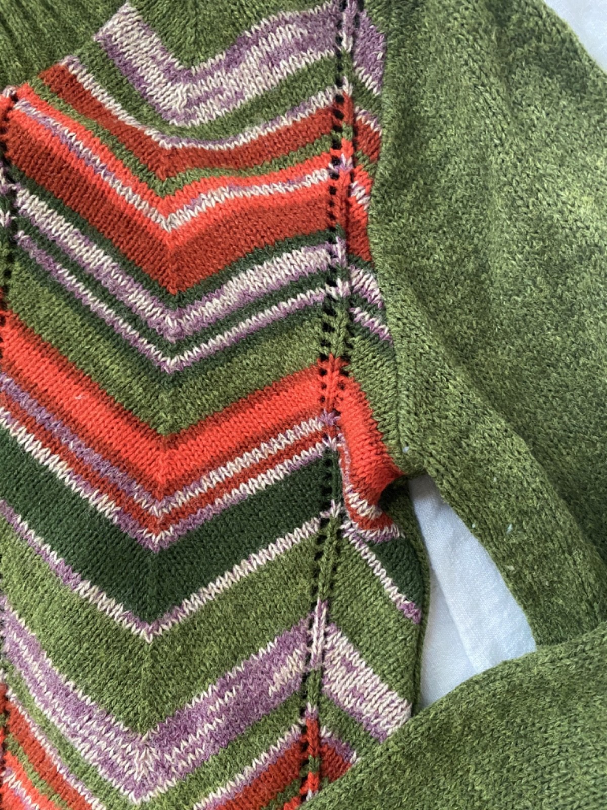 Women’s Fun Colorful Vintage Long sleeve Sweater, Wool Blend, Xsmall, Small