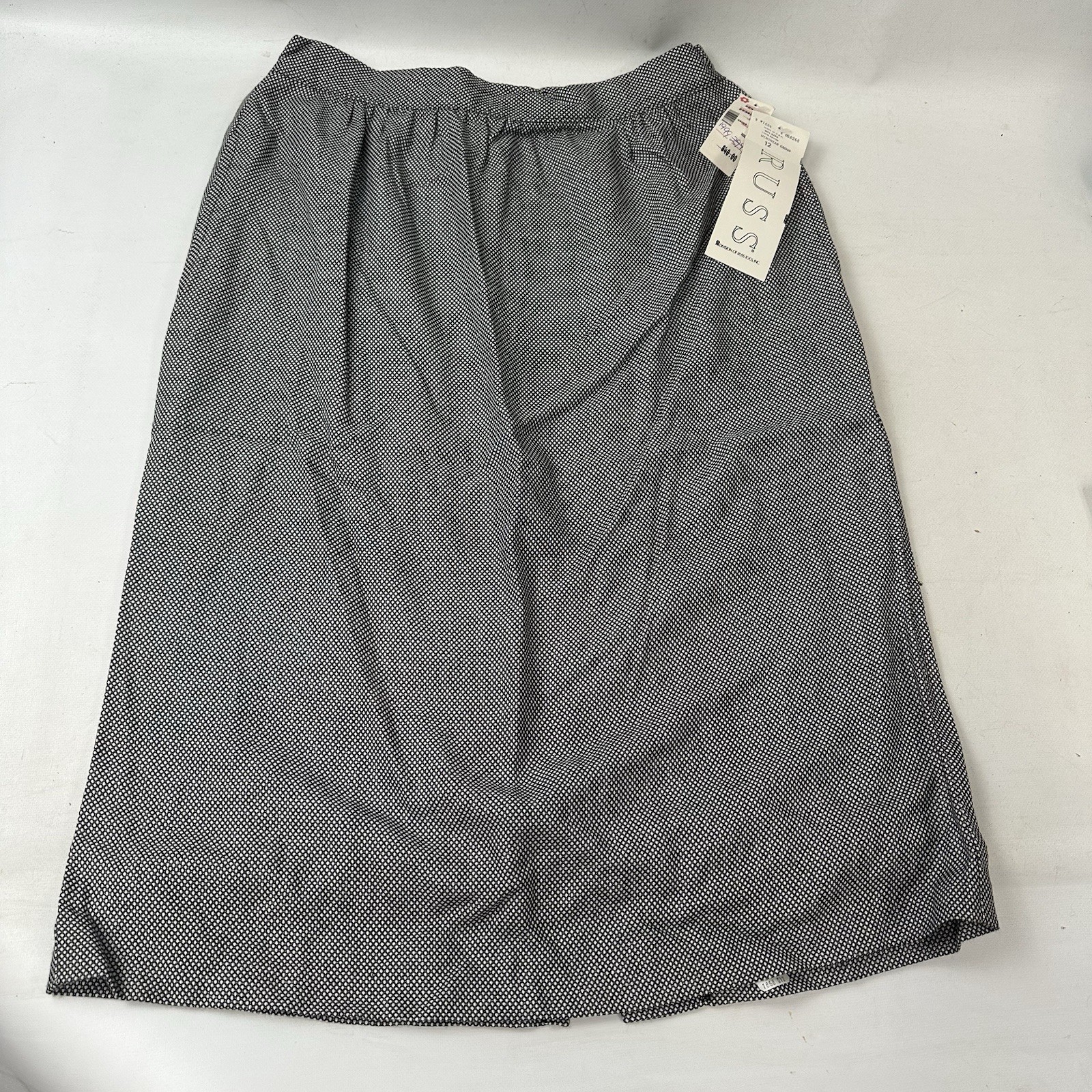 Russ Womens 12 Vintage Skirt 26” Waist 27” Length NOS New Old Stock NWT Pockets