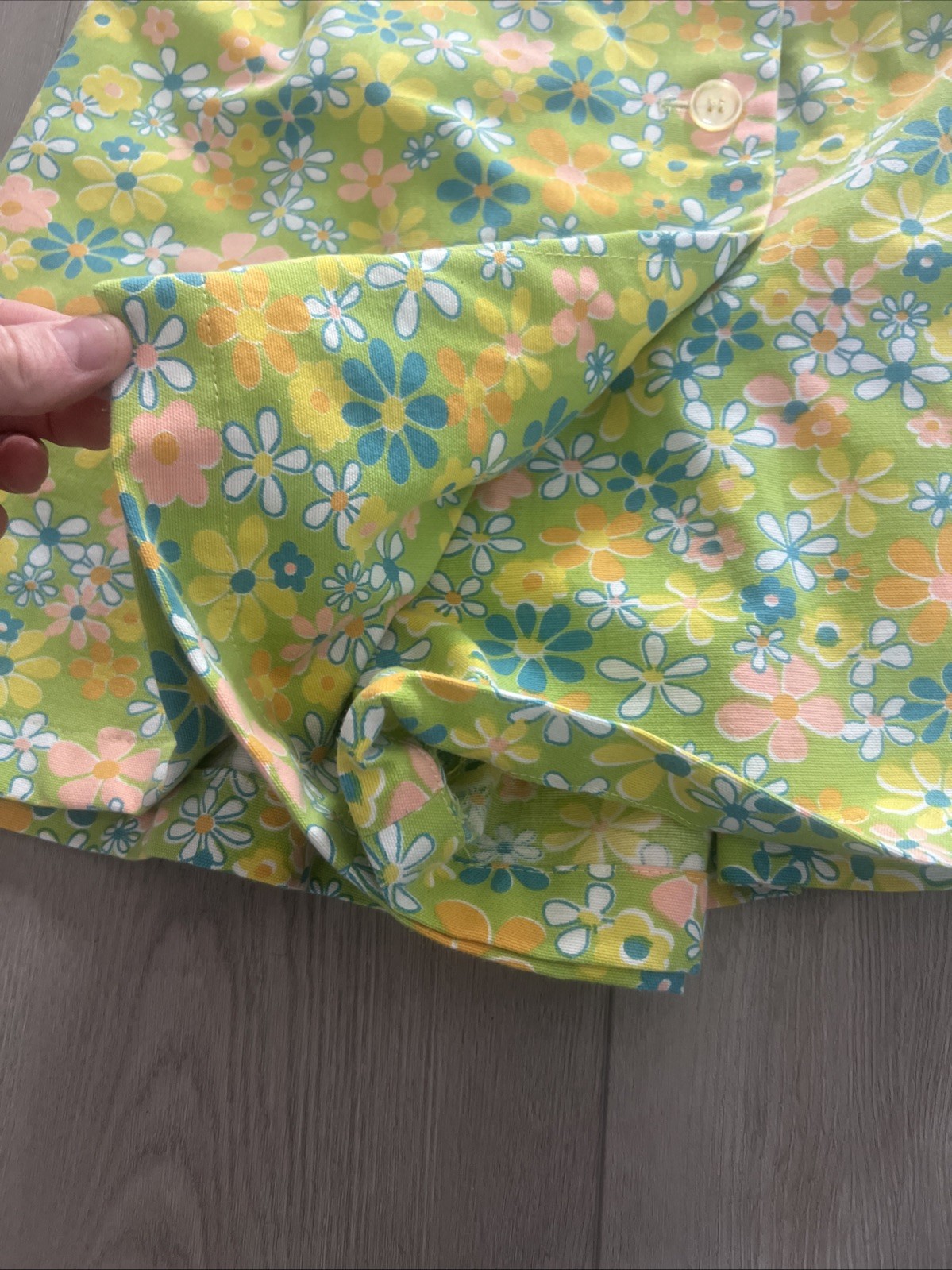 Vtg 70s Golf-a-Rounds by Louise Suggs Mini Skort Skirt Daisy Flower Power 26”