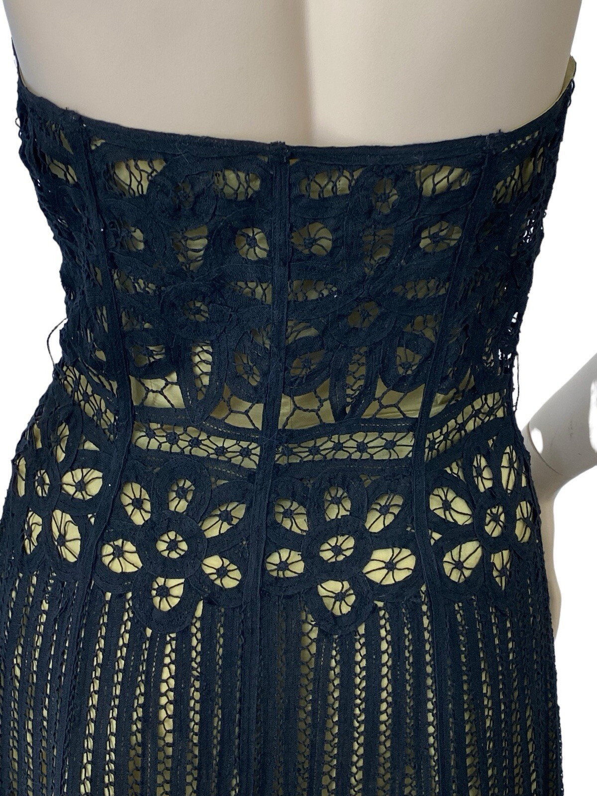 Vintage BETSEY JOHNSON NEW YORK Black Whimsigoth Boho Chic Dress Sz. 2 Y2K
