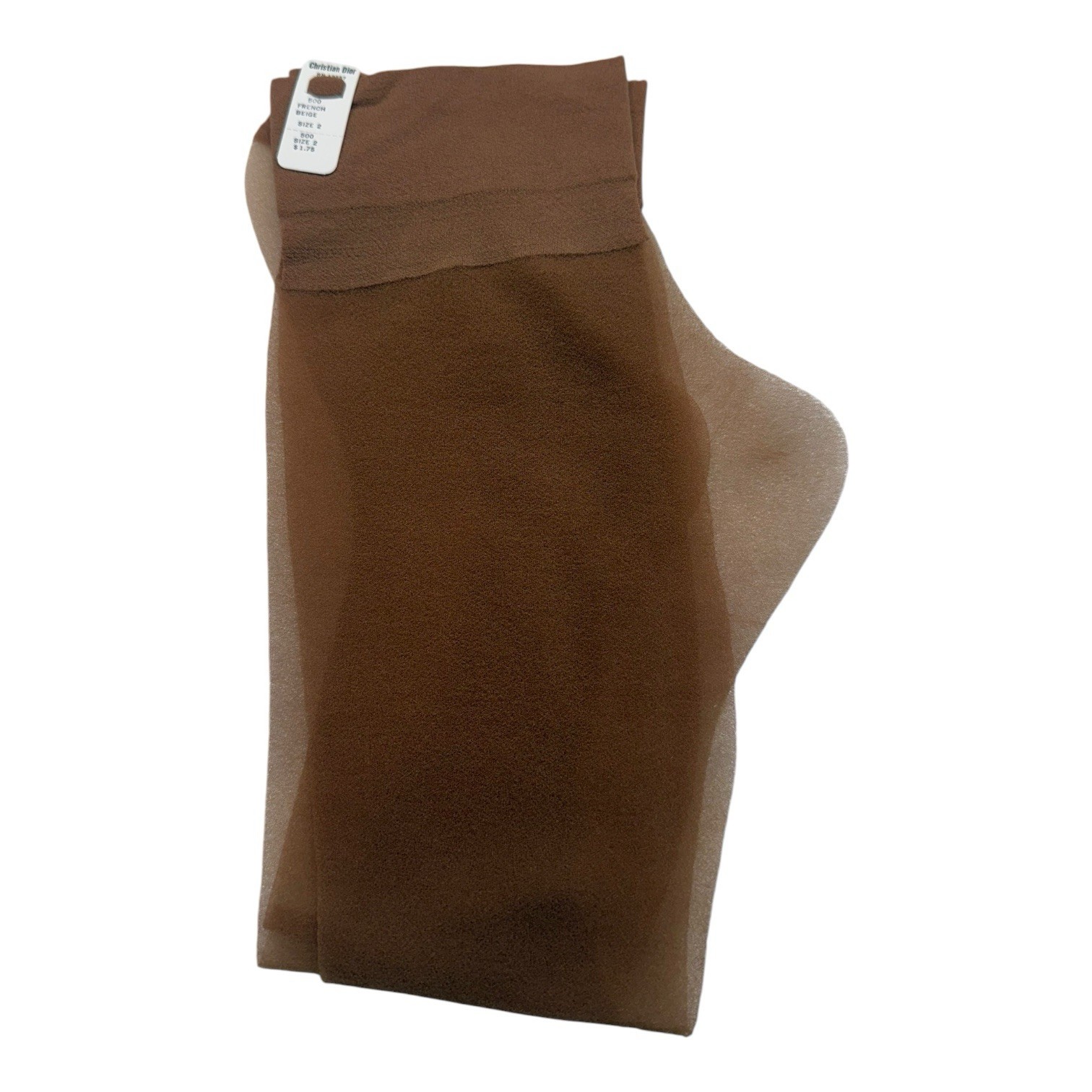 Vintage Christian Dior Agilon All Nylon Stretch Stockings Size 2 French Beige