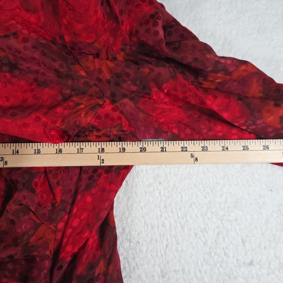Vintage Louis Feraud Abstract Art Elegant Dress Silk Women’s US 14 Length 44″