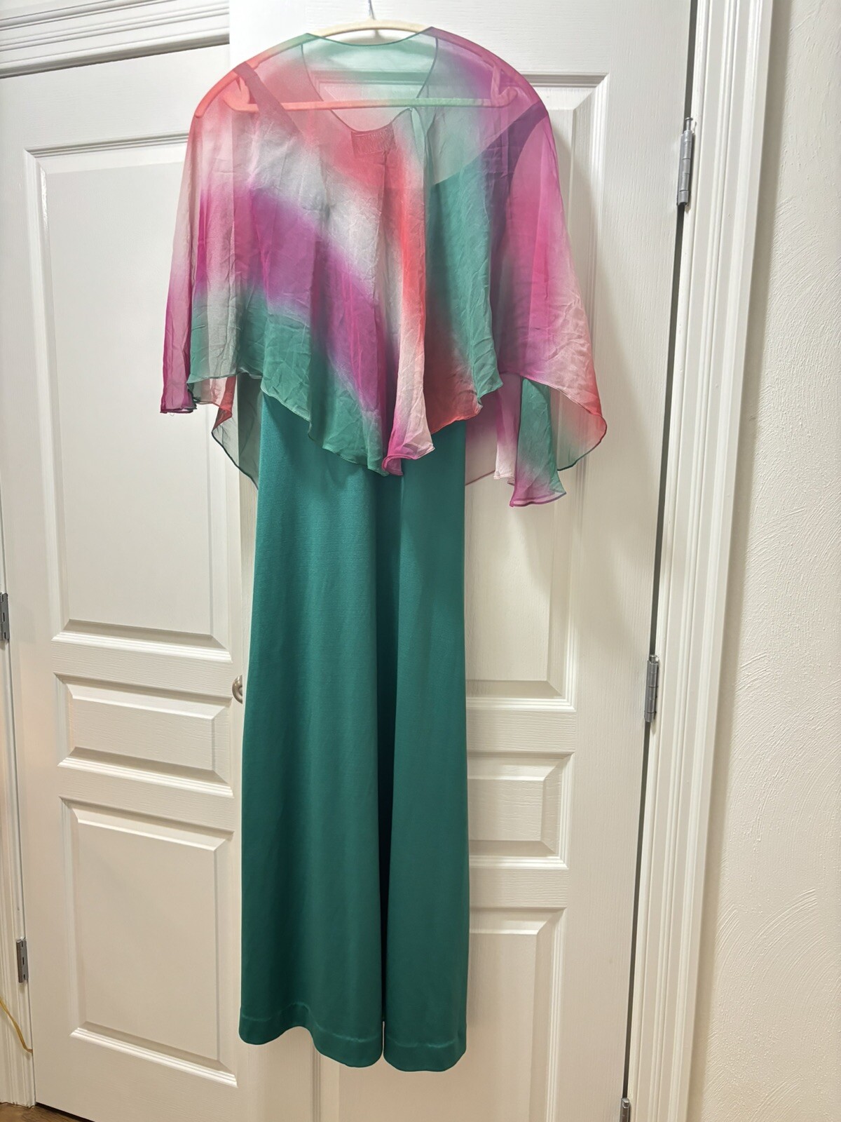 Vintage CLOVIS RUFFIN RUFFINWEAR Bergdorf Goodman Green Woman’s formal DRESS