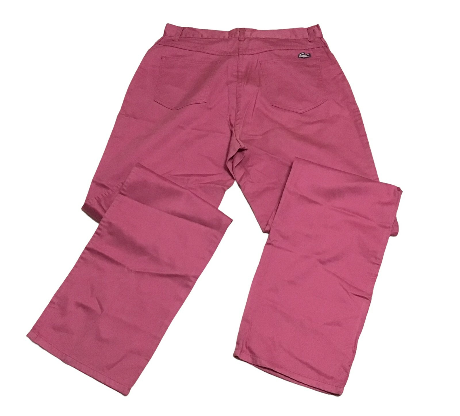 Vintage Izod For Her Lacoste Girls Size 16 Pink High Waisted Jeans Pants 31″x34″