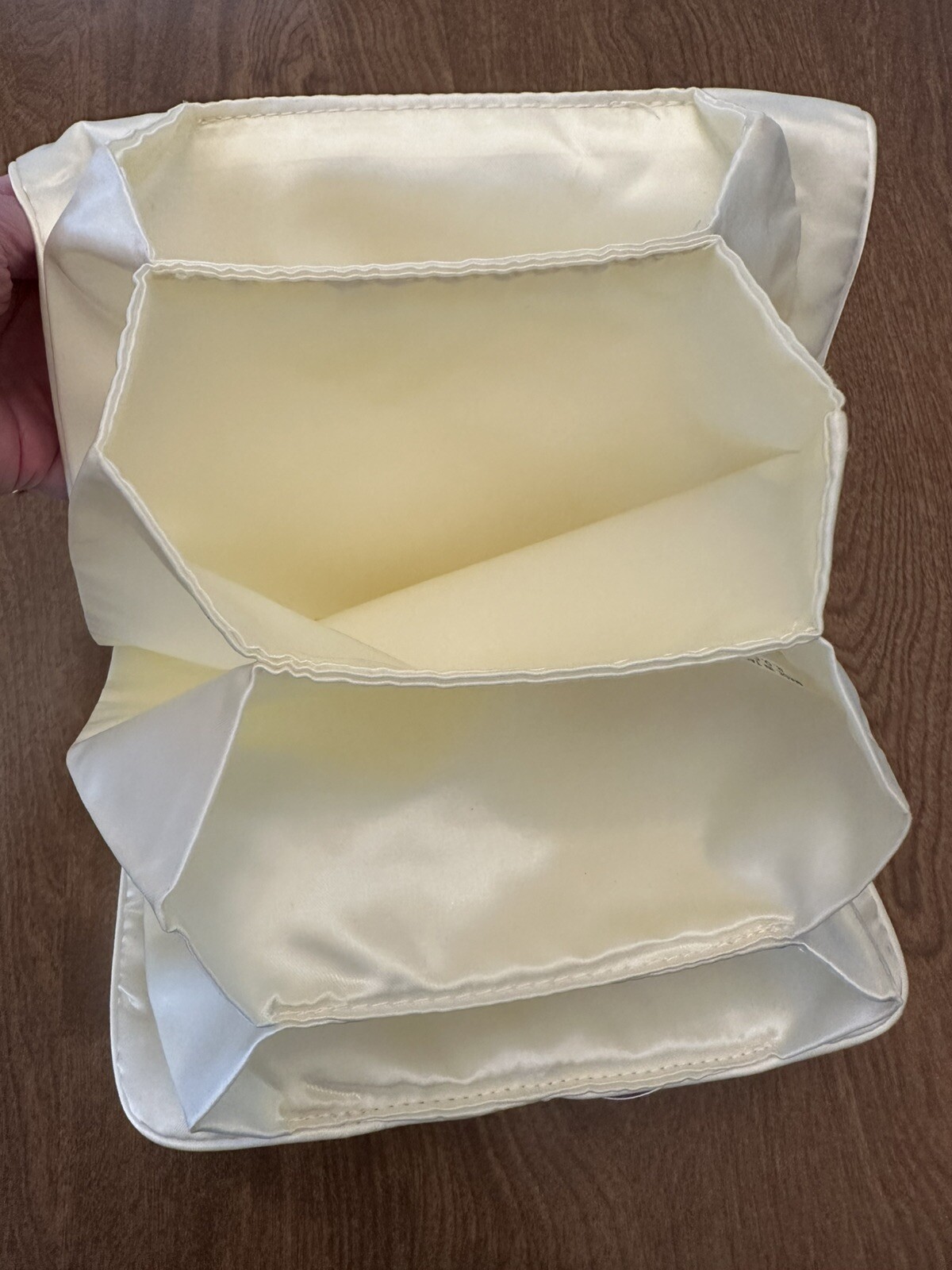 Hanes Silk Reflections Lingerie Bag White Satin Vintage