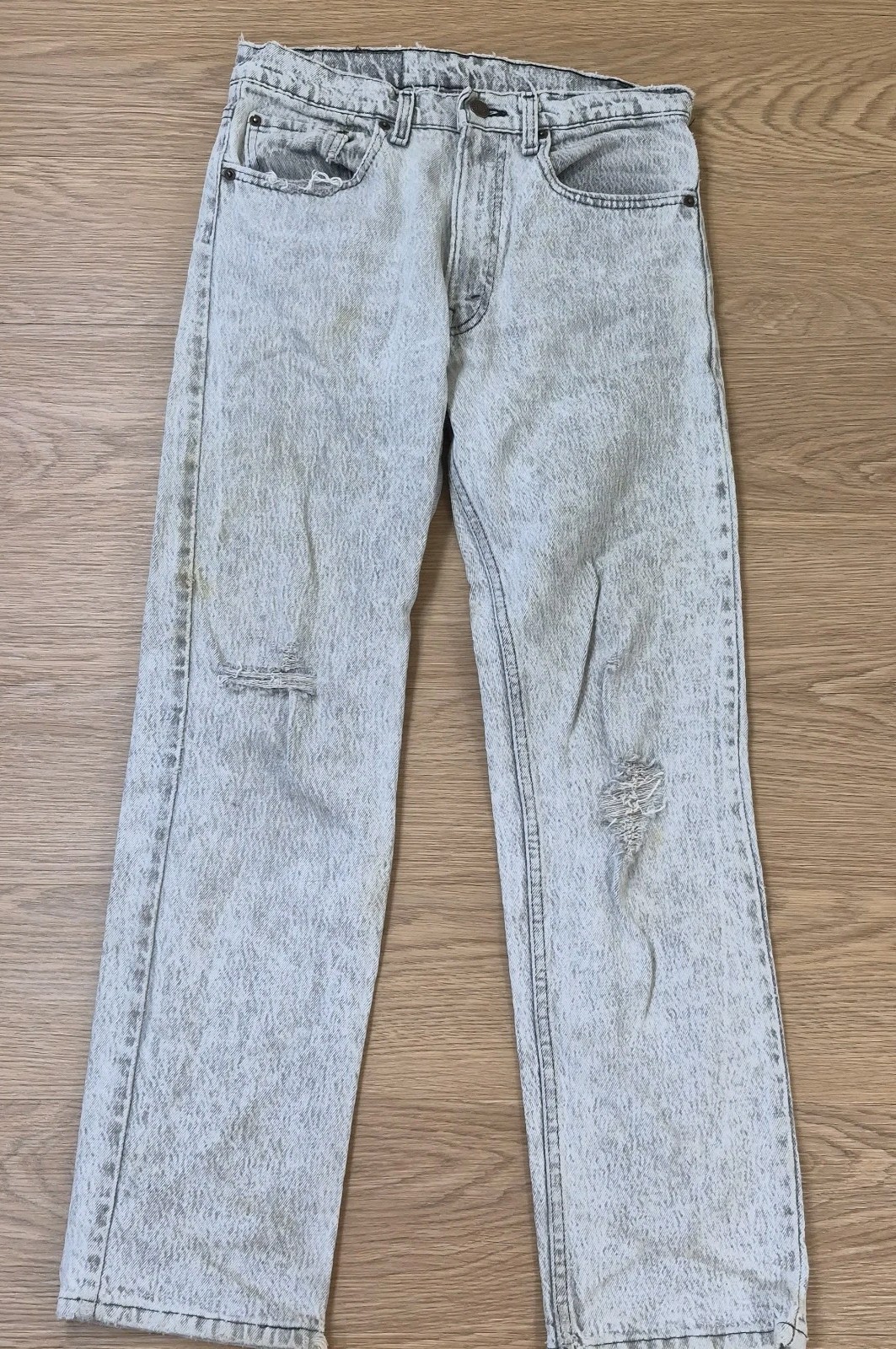Vintage 90s Levis Womens 30×29 Blue Acid Light Wash Cowboy Denim Made USA