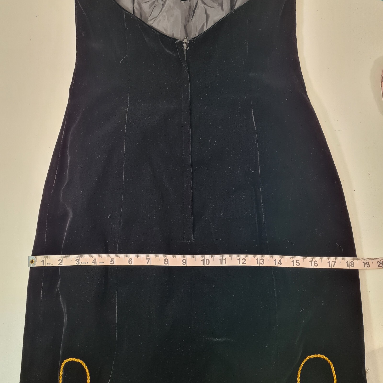 Vintage 80s BARBOGLIO CRISTINA JAN Dress Strapless Black Velvet Bodycon