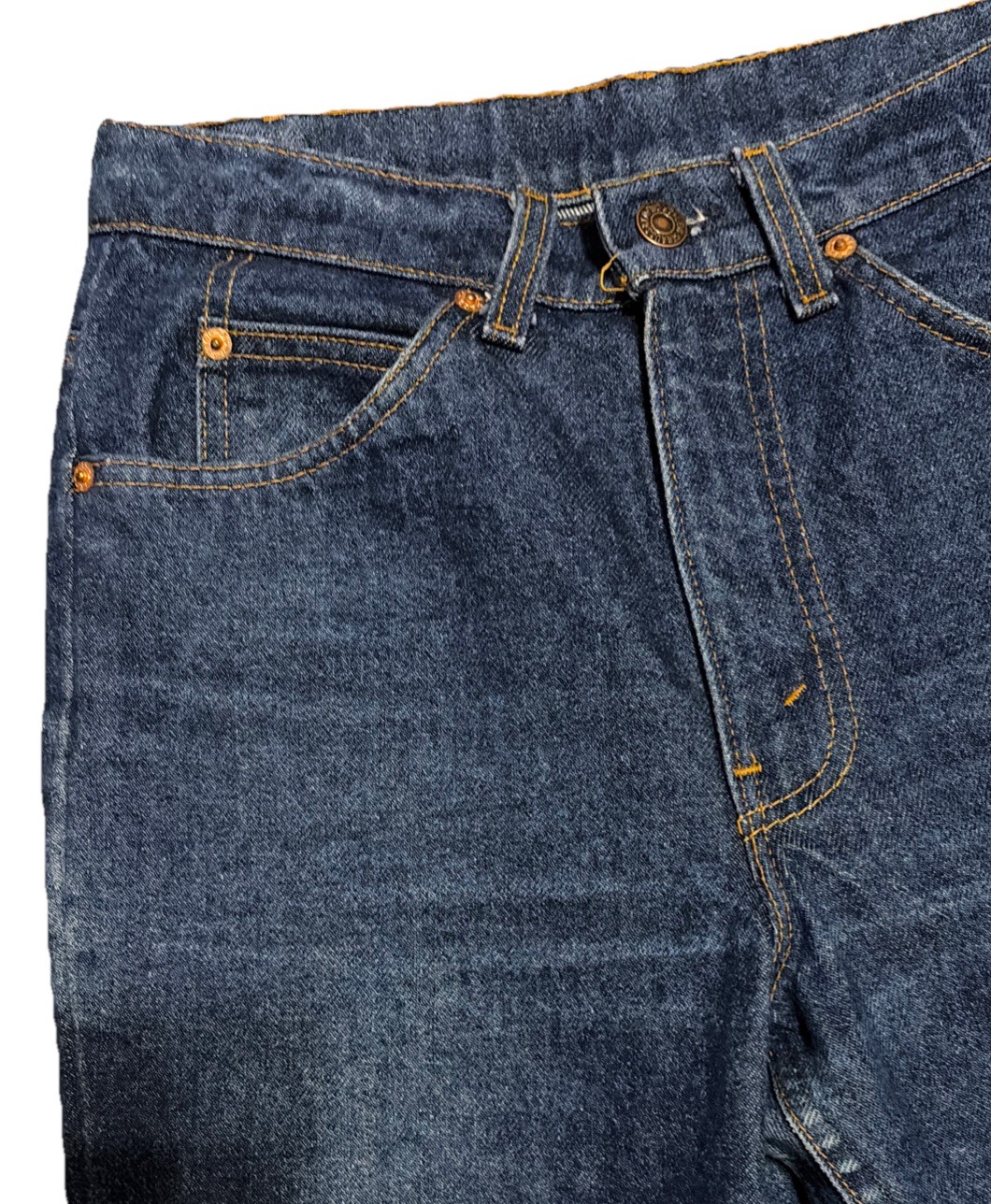 Vintage Levis 517 0217 Orange Tab Jeans Dark Indigo Denim Bootcut 28×26 USA Made