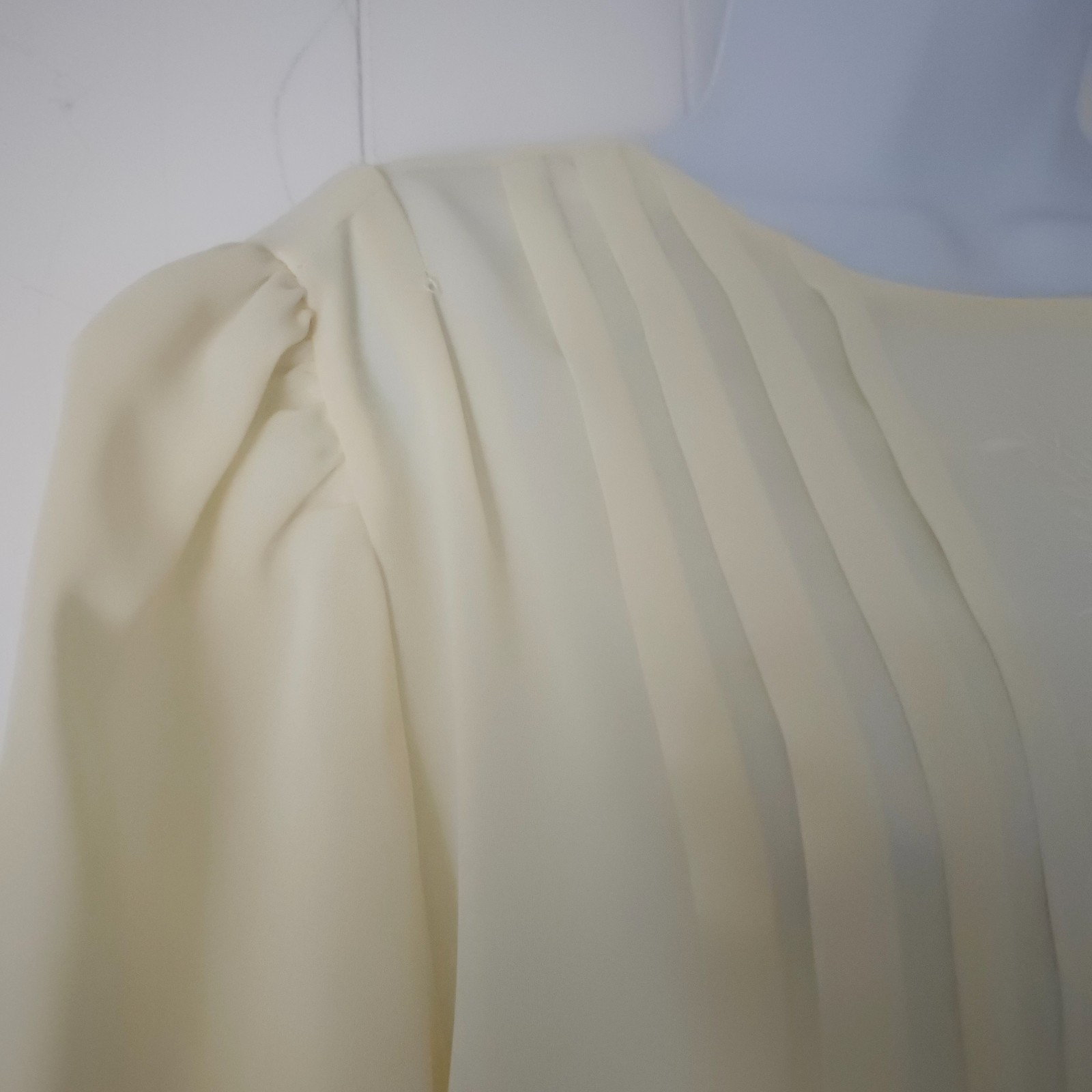 VTG 70s Off White Blouse Philippines Embroidered Poetcore Cottagecore XL 24 PTP