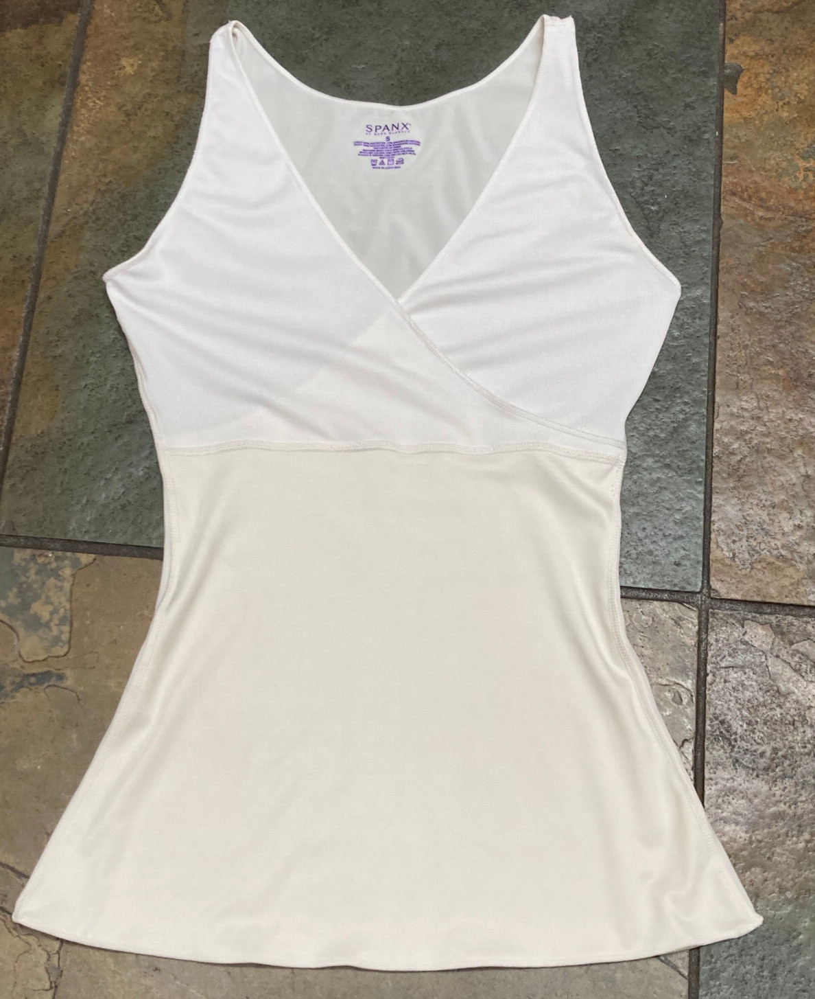 Spanx Small Ivory Shaping Tank Cami Longer Length #285
