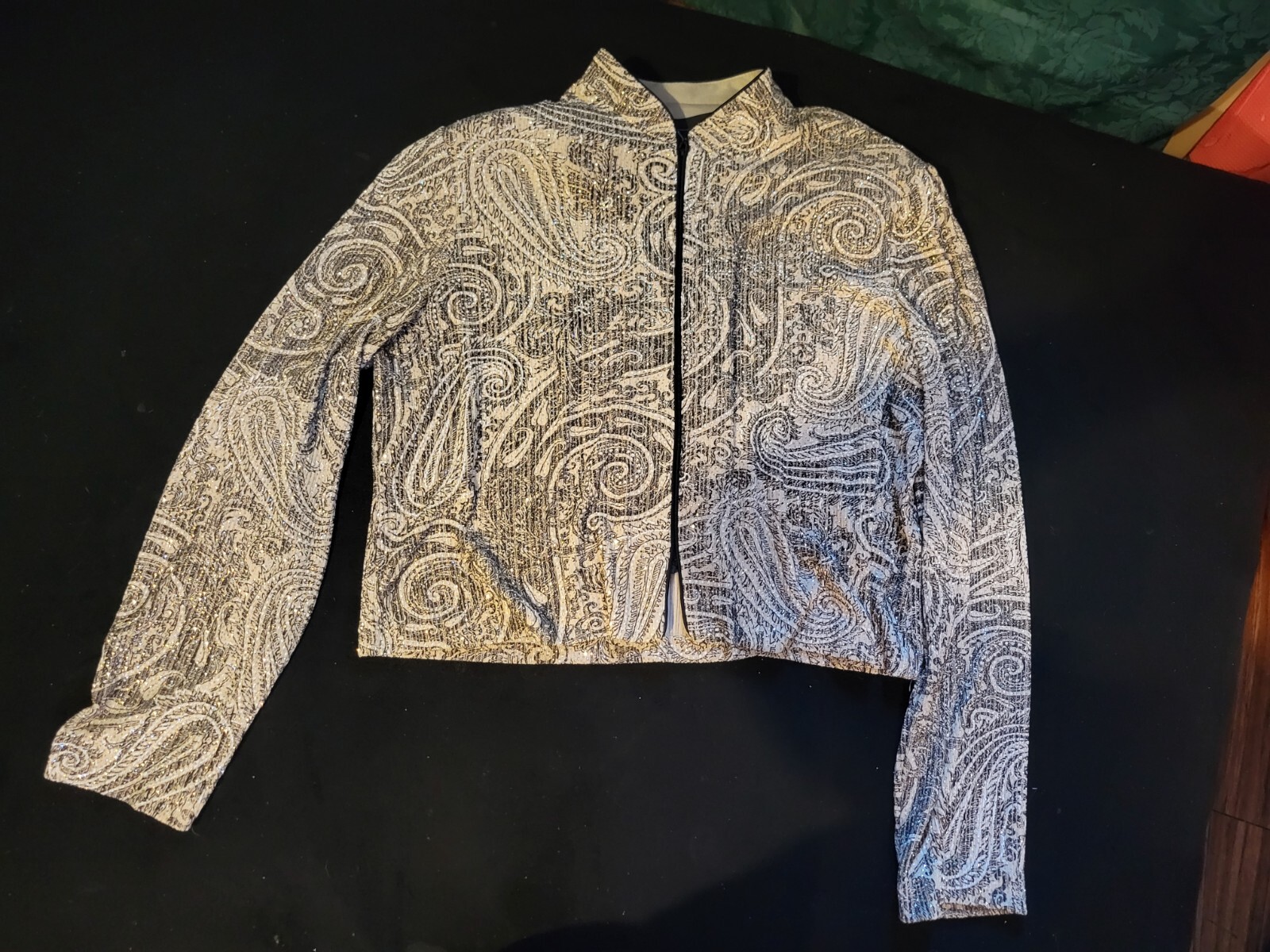 Vintage Alex Evenings Glitter Dress Jacket Sz 16