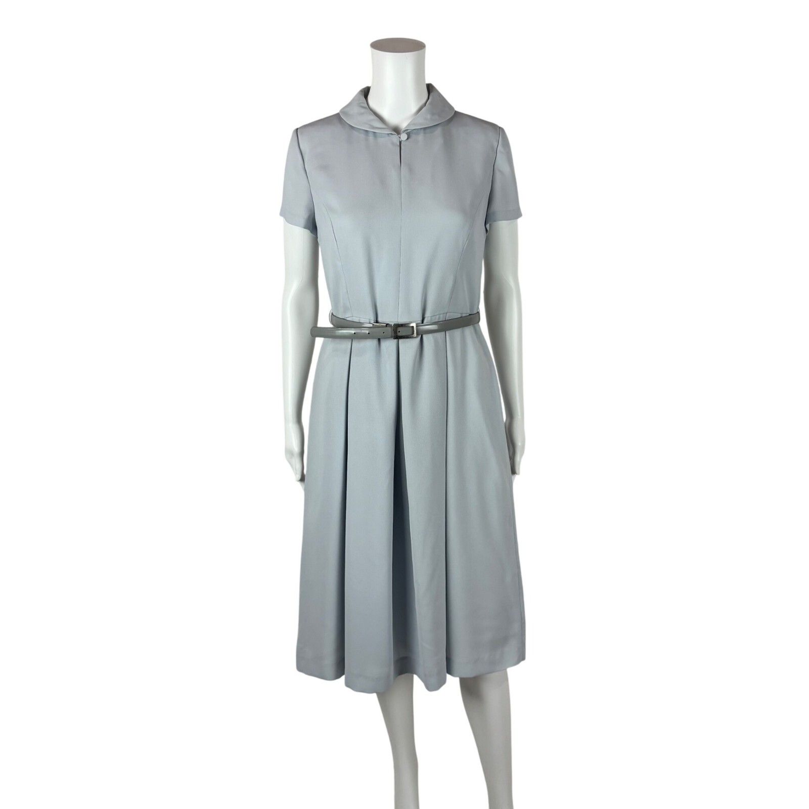 Vintage 80s Retro Dress Womens Medium 1950s Style Fit And Flare Belted Rockabill