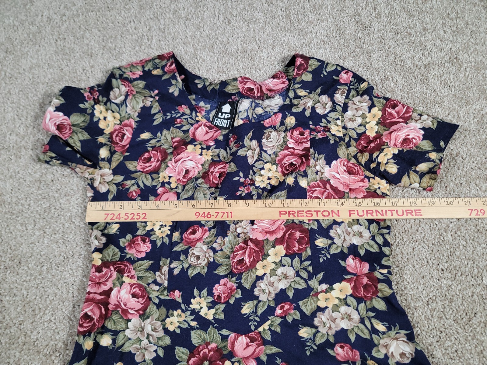 Vintage 90s Floral Rayon Dress Milkmaid Fairy Romantic USA Made Size M/L Prairie