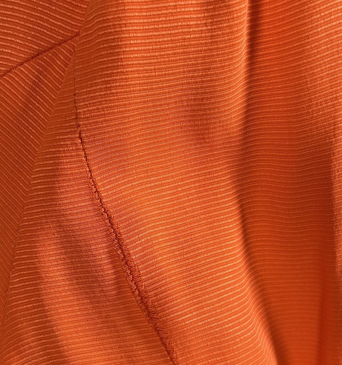 VTG 80s/90s CRISCIONE New York Cache Bright Orange Lace Up Blazer Jacket Sz L