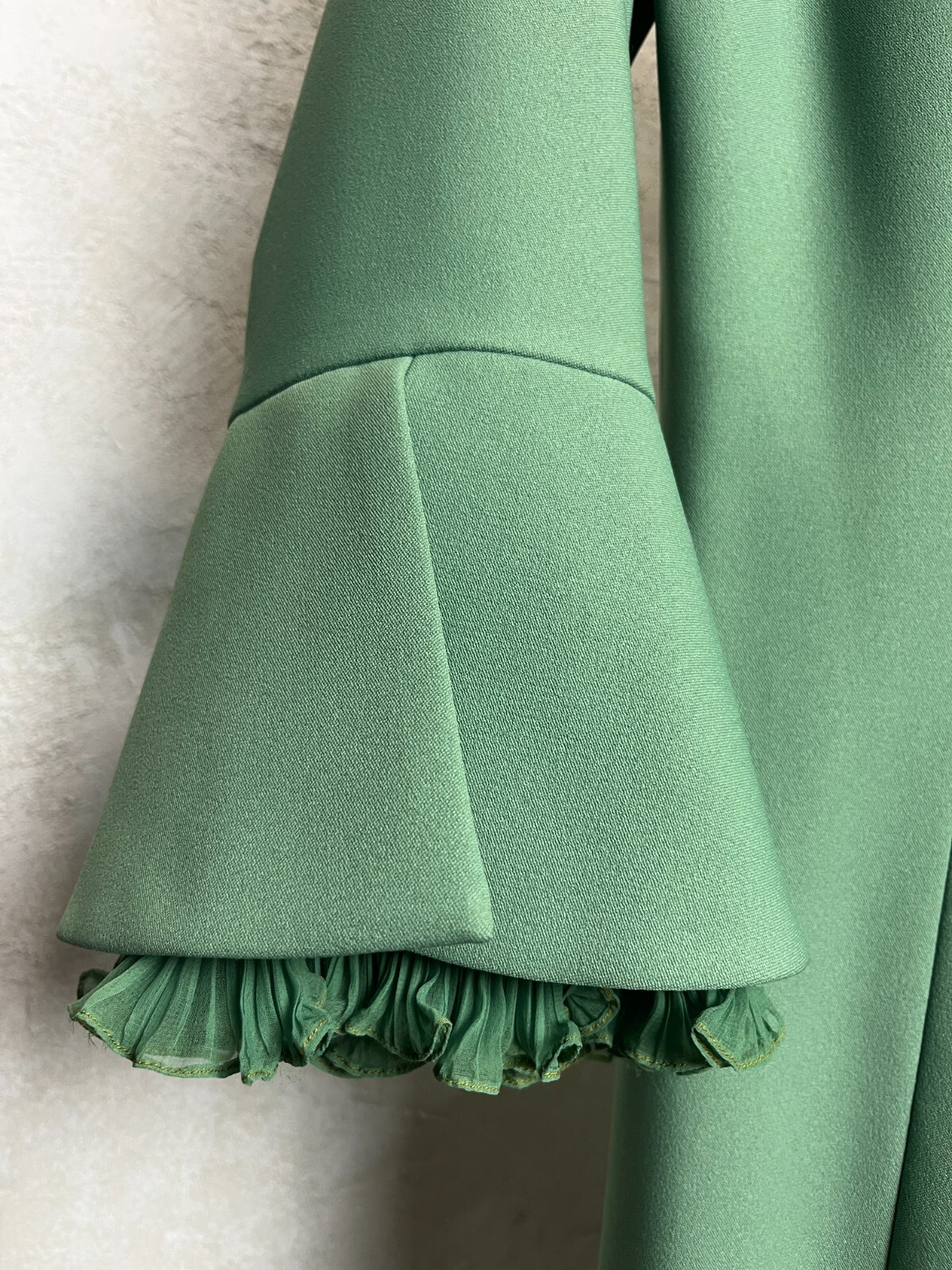 Vintage 60s/70s Ann Michael London Designer Dress Green size UK 14 US 12 M