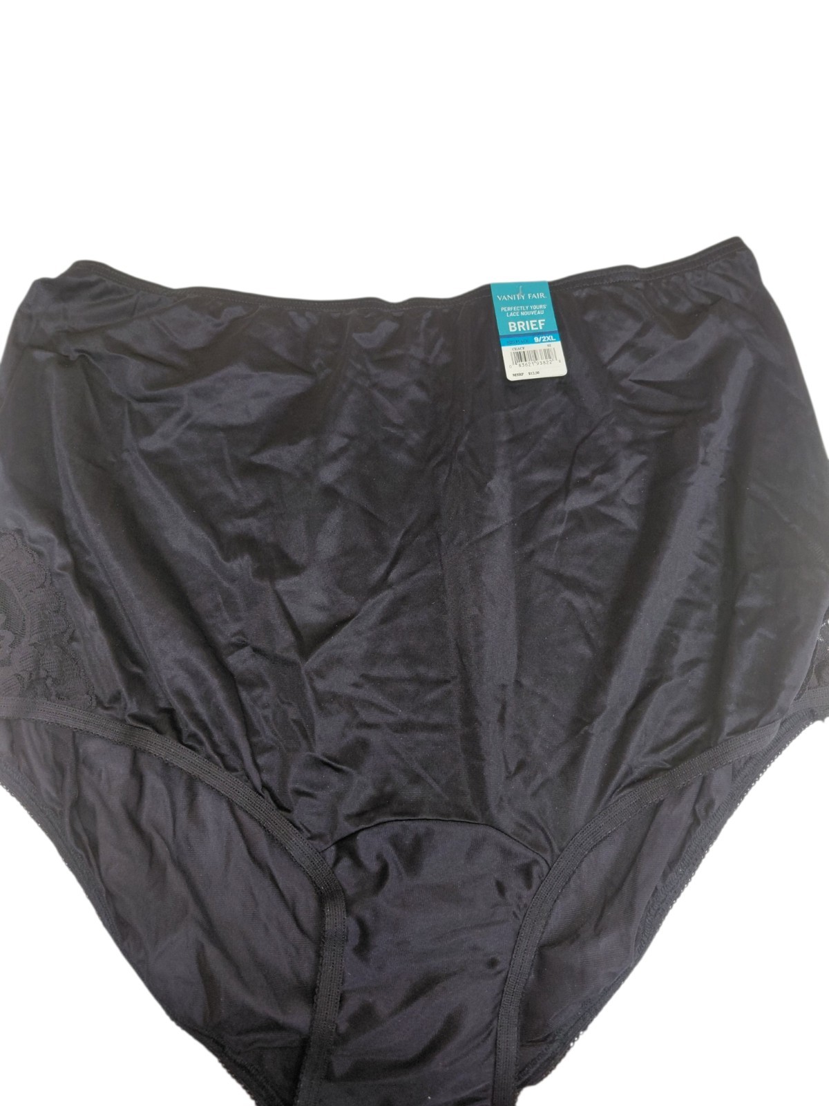 Vintage Vanity Fair Brief Mid Black Size 9/2XL