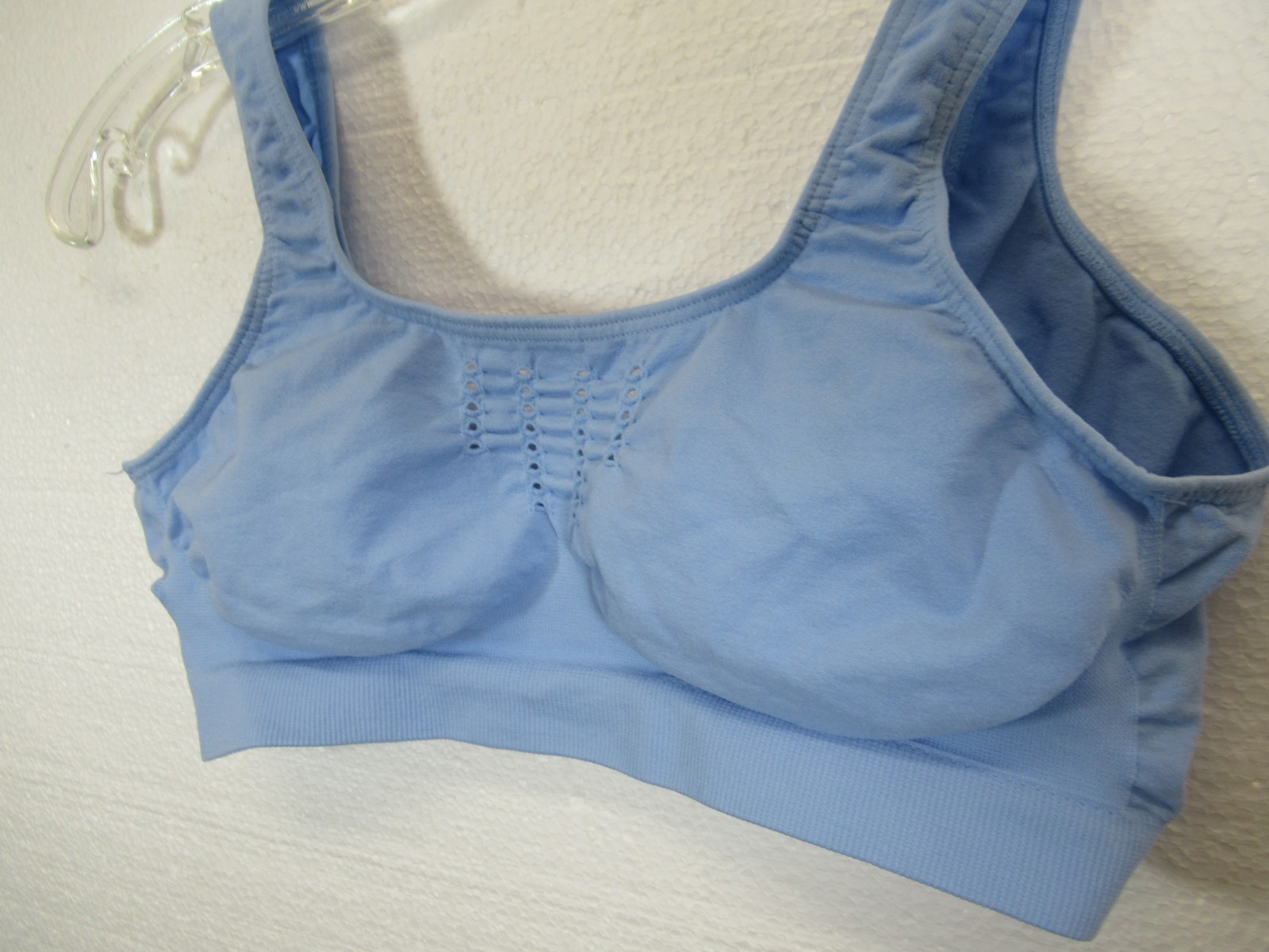Vintage Bestform Unlined Stretch Bralette Bra Size 34 Blue Wireless 5006088