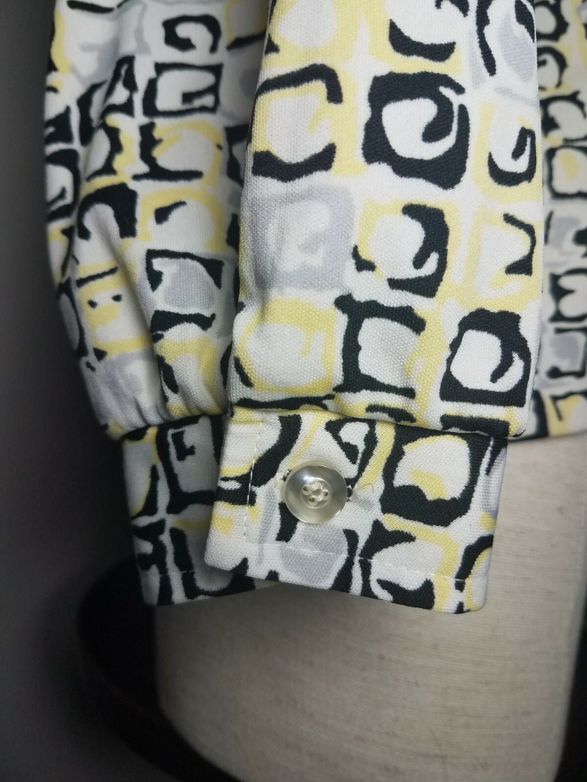 Cape Cod Match Mates Vintage 1970s Ladies Polyester Shirt Geometric Medium