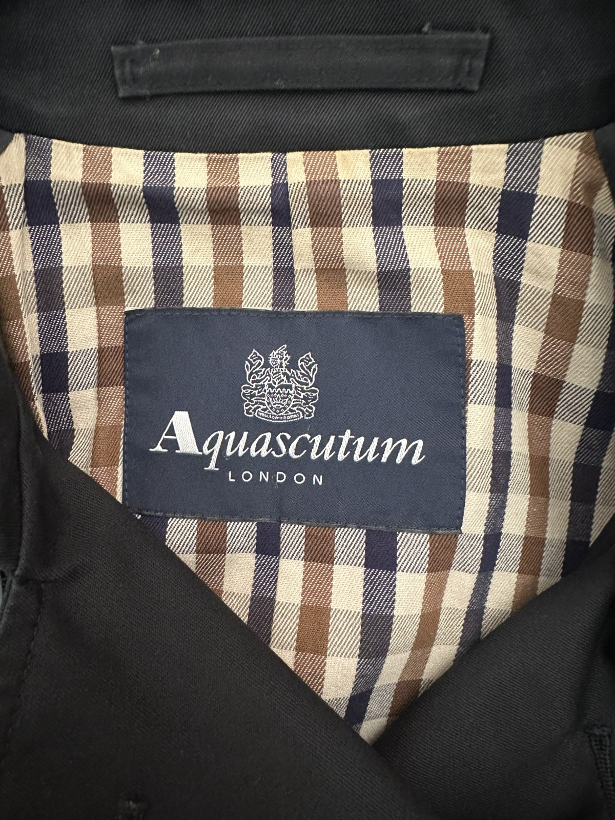 BLACK VINTAGE WOMENS AQUASCUTUM MINI TRENCHCOAT OVERCOAT SZ8 AU