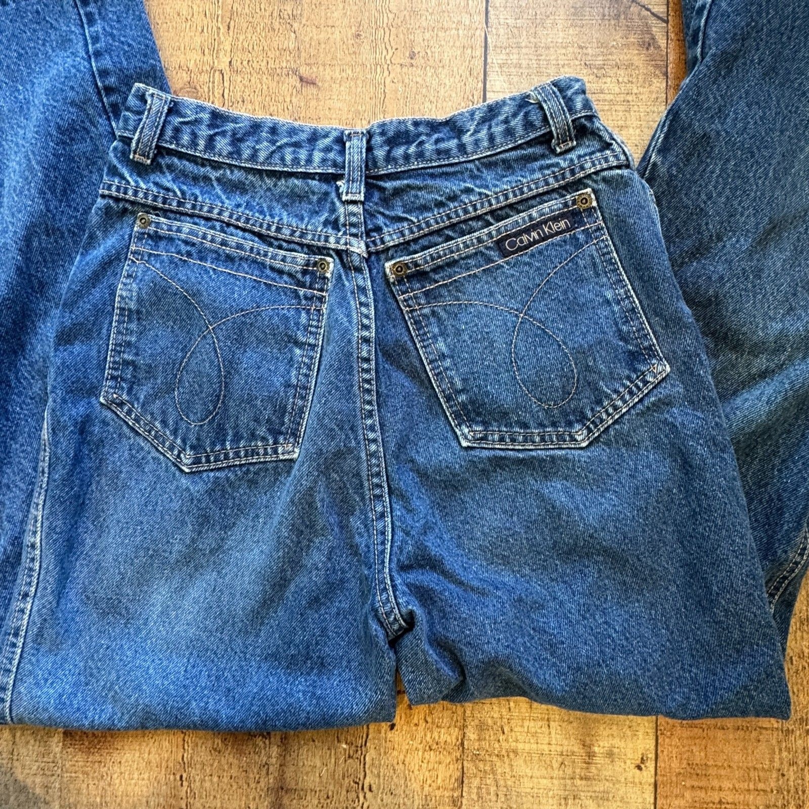 Calvin Klein Vintage Jeans High Rise Straight Leg Classic 100% Cotton