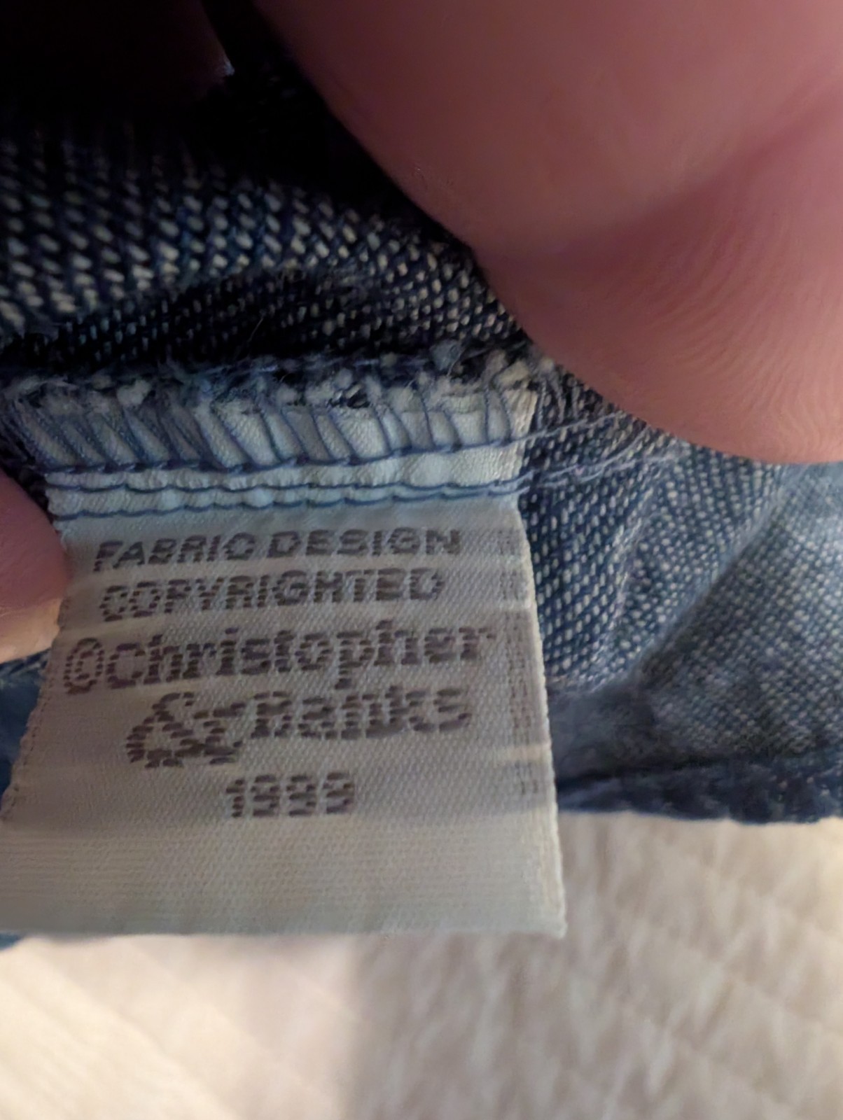 VTG 90s Christopher & Banks Denim Vest Sz XL Patriotic USA Flag Patch Cottage
