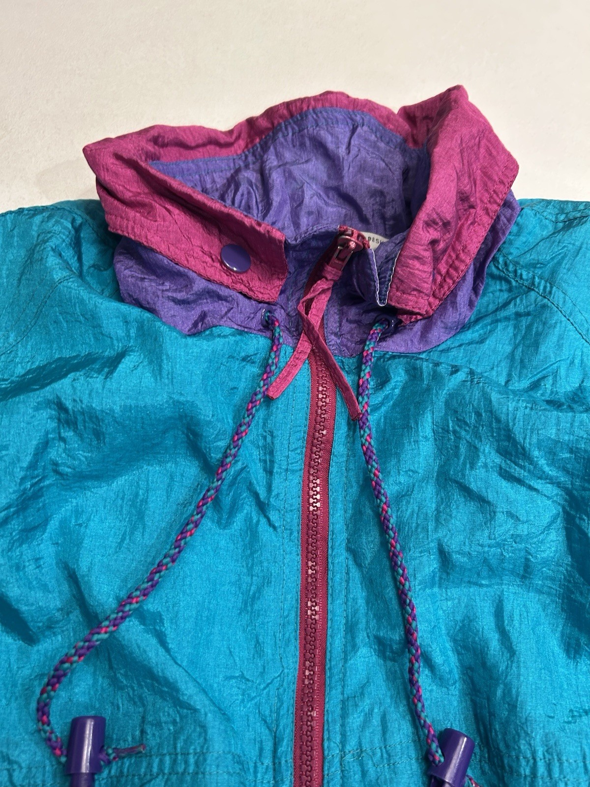 Vintage 80s R.E. Sport Rivers Edge Warm Up Track Suit Fits L Shoulder Pads
