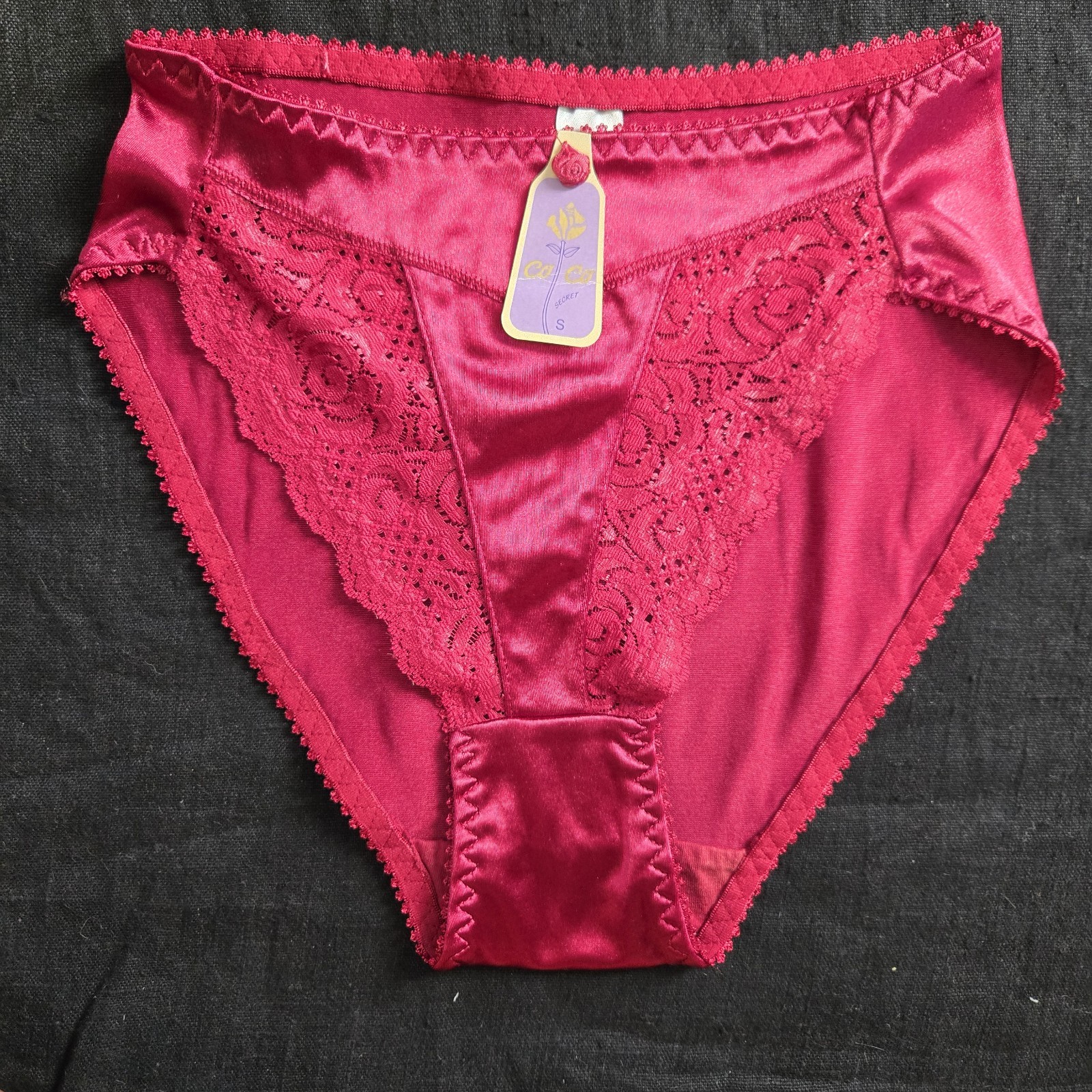Vintage Co Co Secret Satin Panties- Small- Lace- 2 Pairs