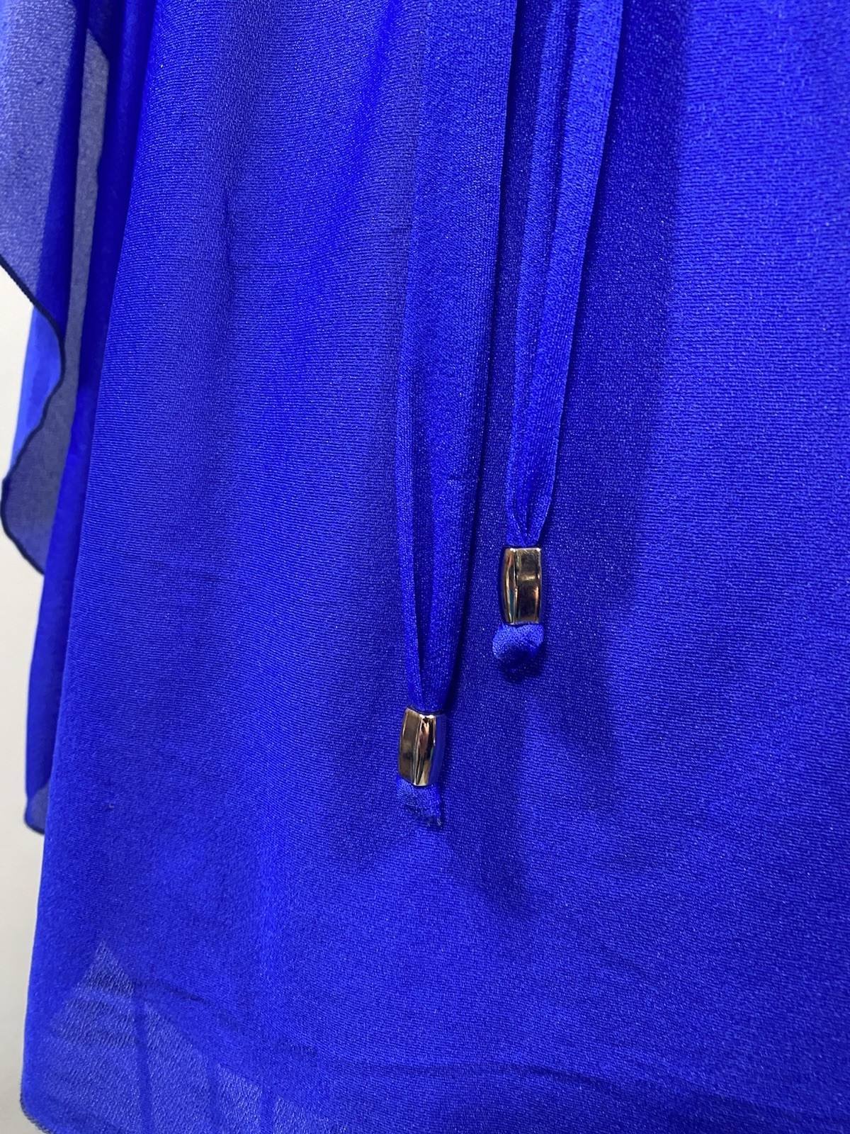 Vintage Top SIZE LARGE blue beach swim cover-up 70s Y2K 90s classic plunge sexy