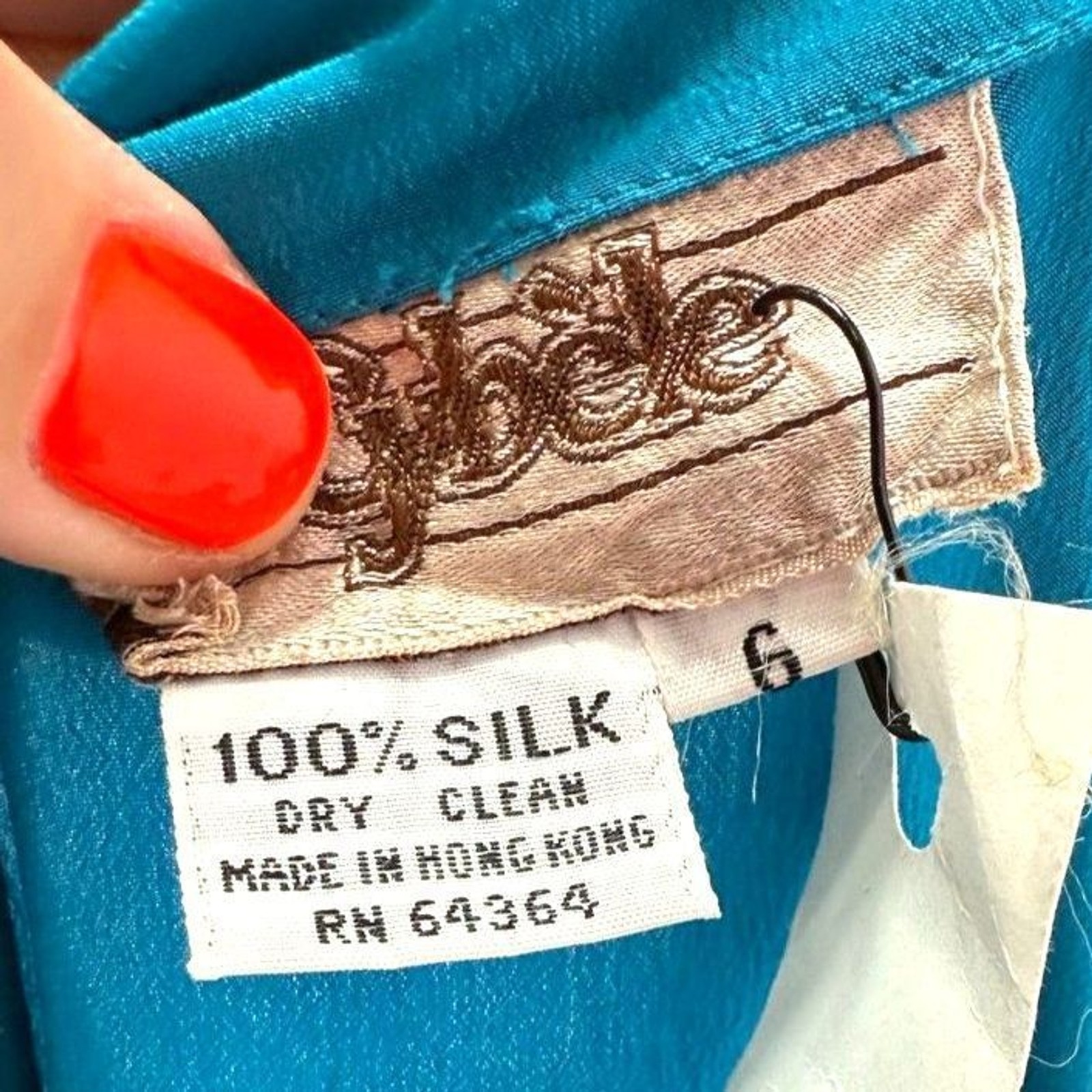Cybèle teal silk wrap like midi dress
