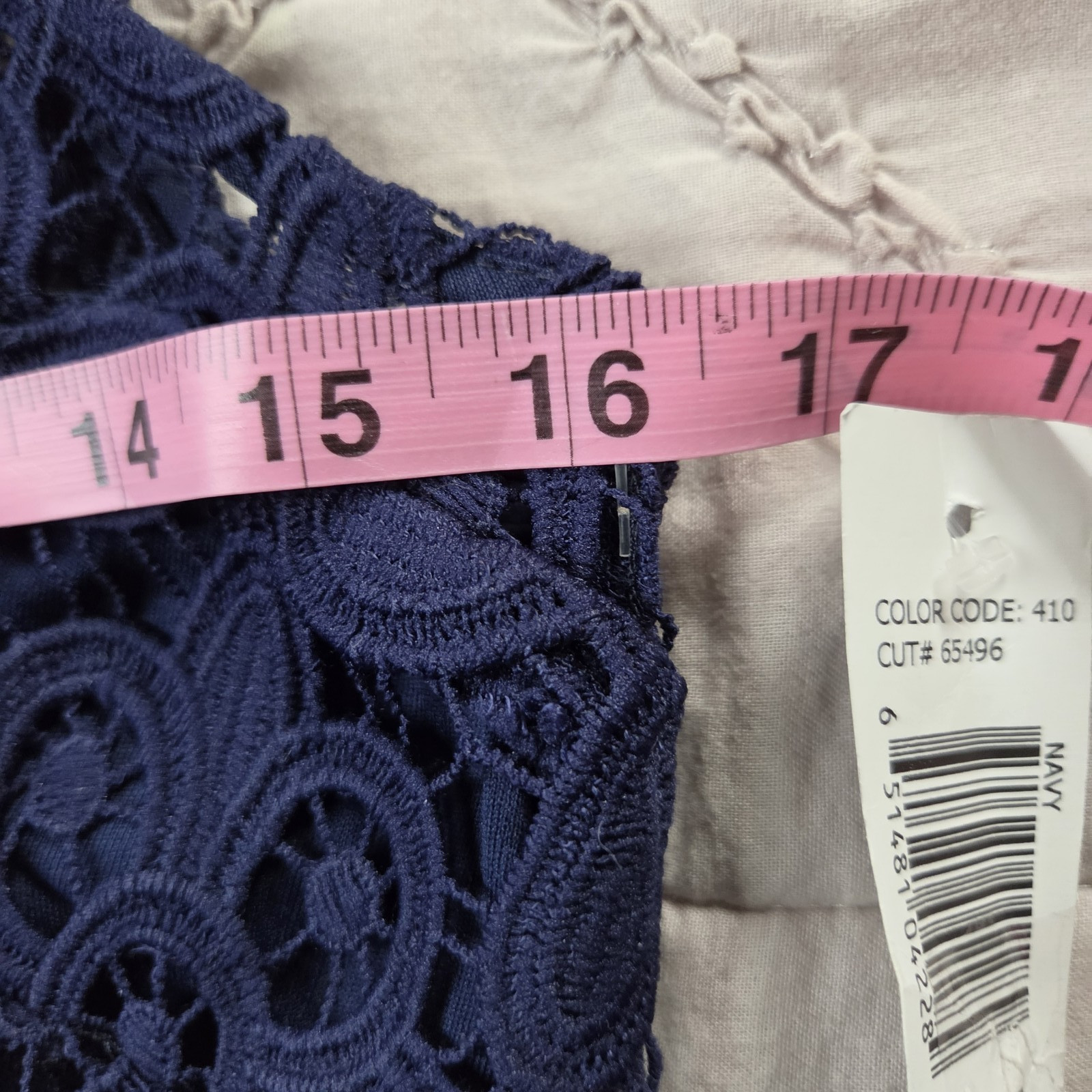 NWT Vtg Jump Apparel by Wendy Chaitin Navy Lace Dress USA 5/6 Floral Evening