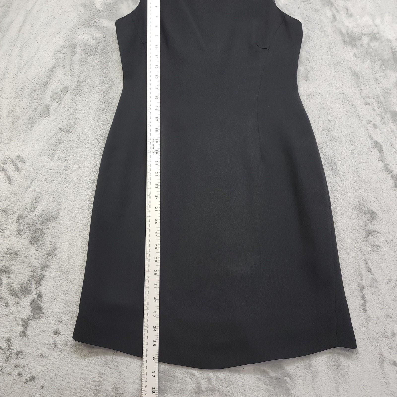 Vintage Rena Rowan Womens 8 Black Sleeveless Knee Length Little Black Dress