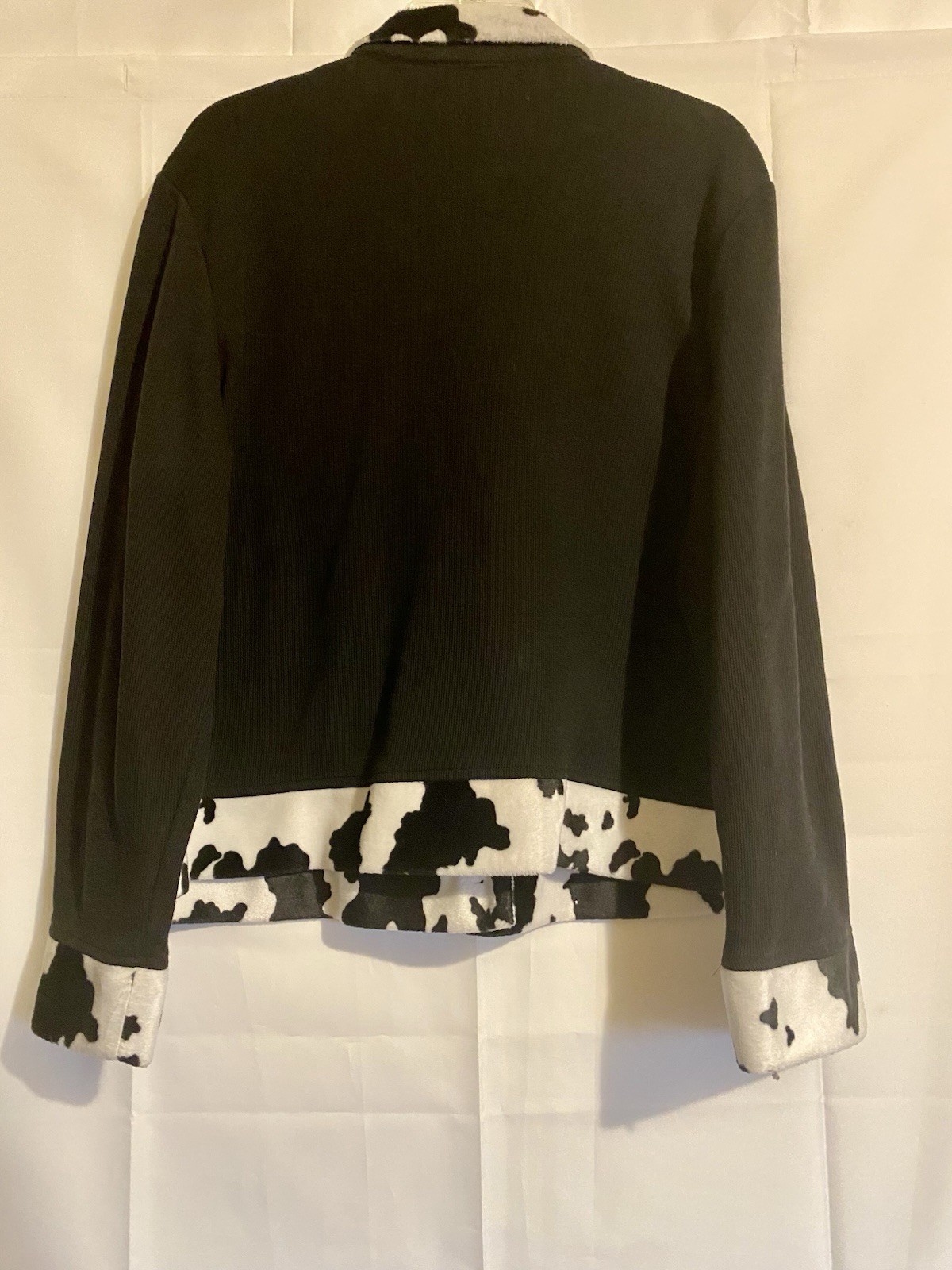 Steven Ross Naturally Black and White Women’s Pattern Blazer Button Up Size XL
