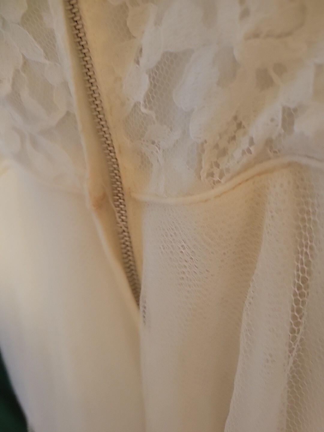 Real Vintage 50s Party Dress Corset Tulle Cream 32 XS