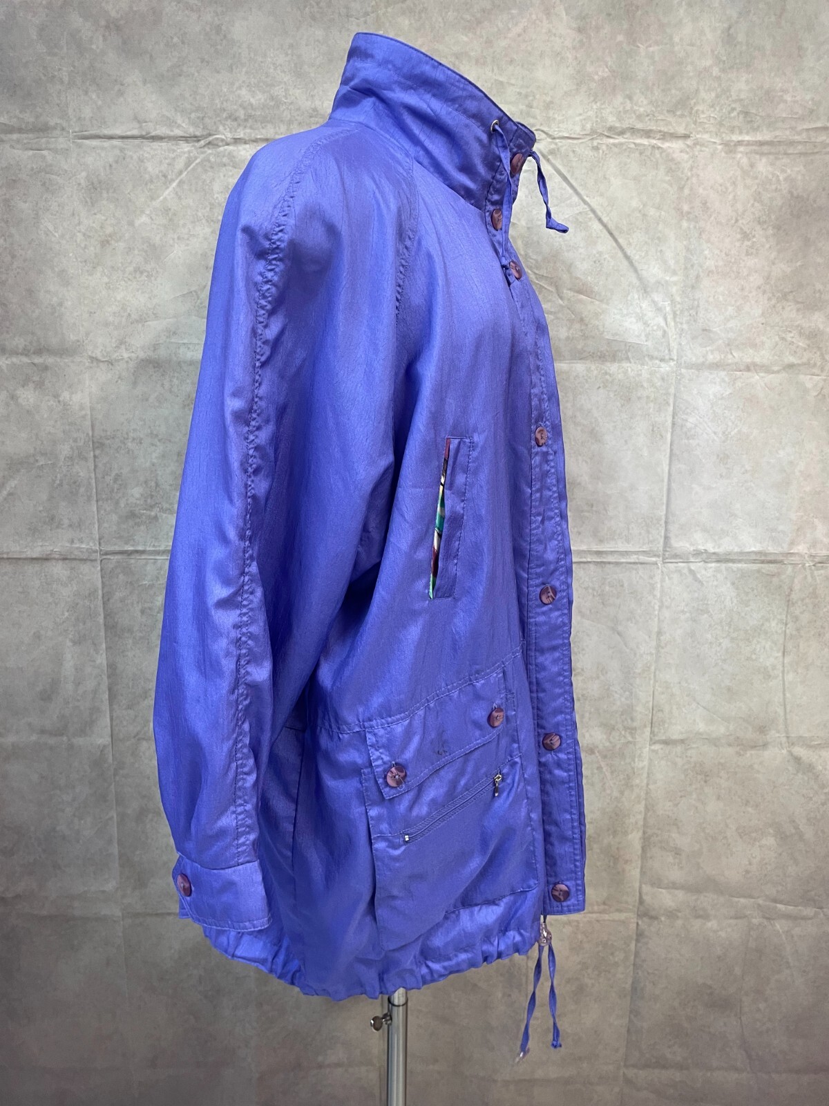 Current Seen Vintage Women’s Violet Button Front Windbreaker Jacket Size 20W