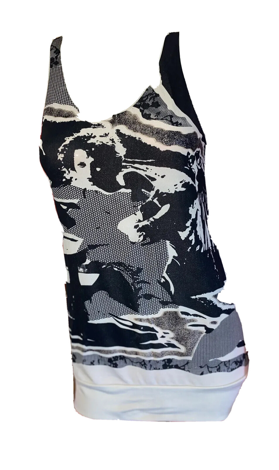 Vintage Sunny Girl Ladies round neck elastane cotton Tank Top S 10 great cond.