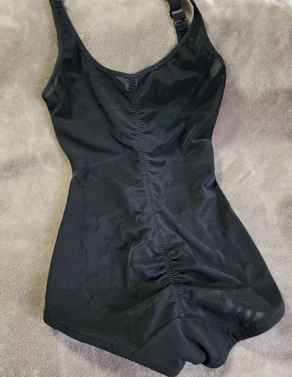 Vintage CoCo Secret Shapewear Bodysuit Black Size Small