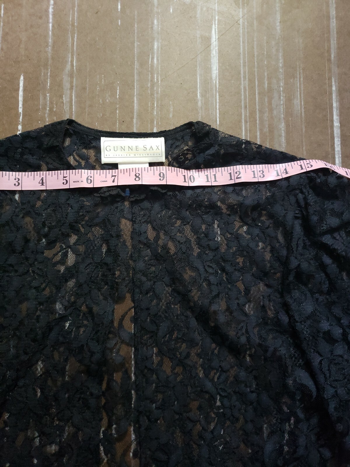Vtg Gunne Sax 9 Black Scarlet Lace Tulle Velvet Gothic Halloween Party Midi Dres