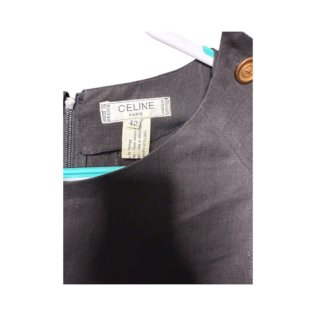 Vintage Celine Paris 100% Linen dress