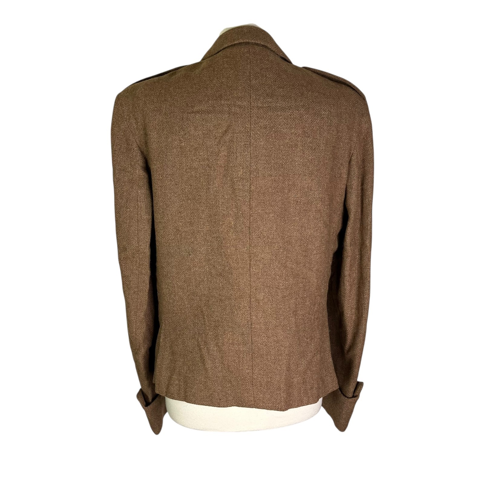 Vintage Lawsons of Edinburgh Highland Brown Tweed Blazer Jacket Antler Buttons